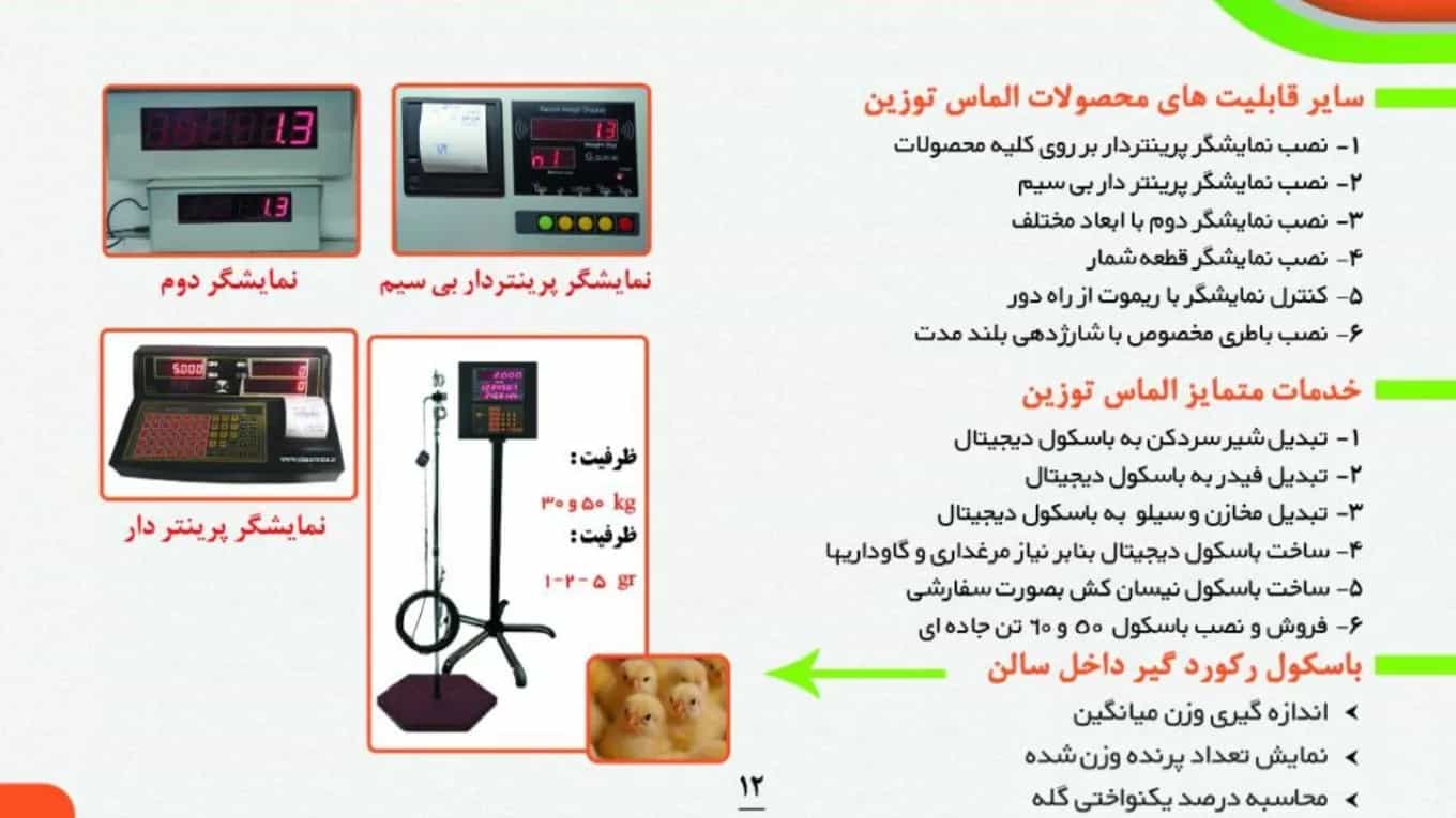 معرفی محصولات به زبان های انگلیسی و روسی(سایر قابلیت های محصولات الماس توزین)